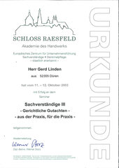 Gerd Linden, Seminar Sachverständige Teil 3