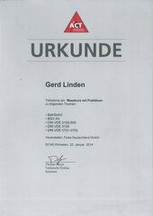 Gerd Linden, Messkurs mit Praktikum