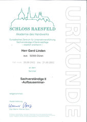 Gerd Linden, Aufbauseminar Sachverständige Teil 2